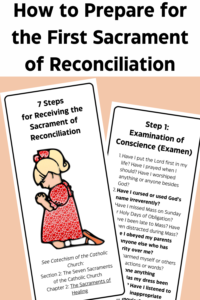 how to receive the First Sacrament of Reconciliation pin