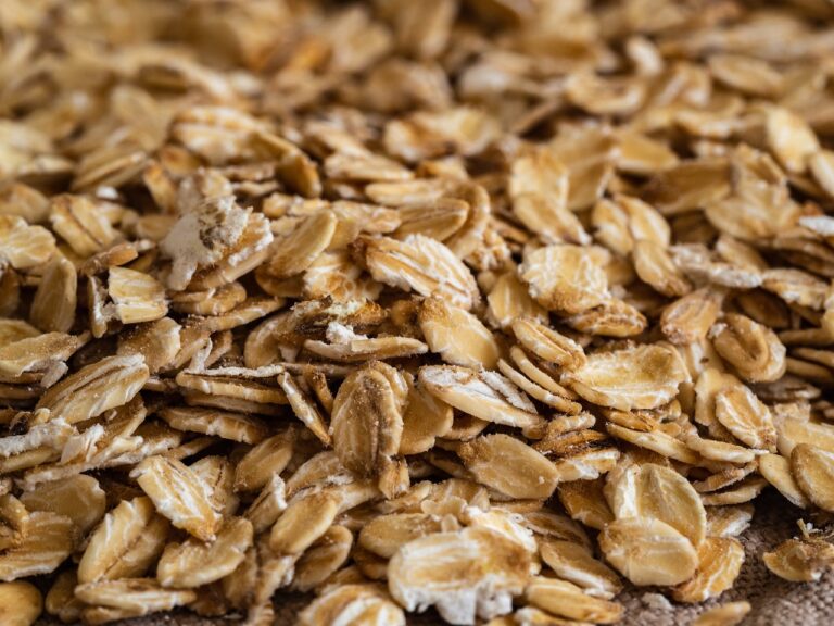 close up of rolled oats