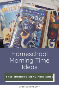 homeschool morning time ideas pin